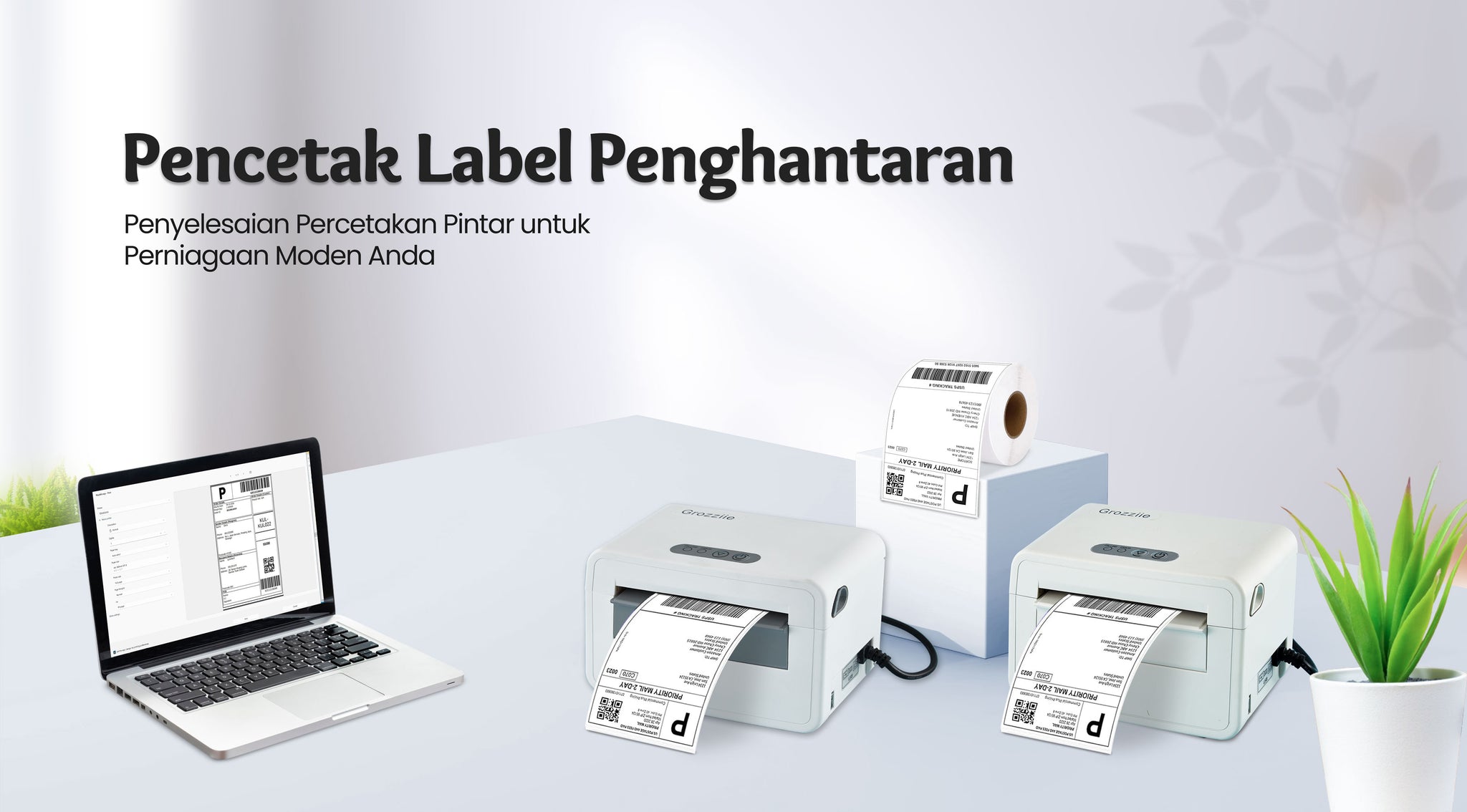 Pencetak Termal Bluetooth Waybill Barcode Shipping Label Consignment Note